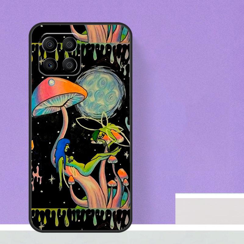 Psychedelic Mushrooms Florals For Samsung Galaxy M21 M51 M12 M32 M52 M13 M23 M33 M53 M34 M54 M30s M31s M15 M55 M20 Case