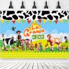 Тема Ферма Зеленая Трава La Granja De Zenon Фон для Вечеринки Фон для Фотосессии Детский 1-й День Рождения Выписка из Больницы Индивидуальное Украшение
