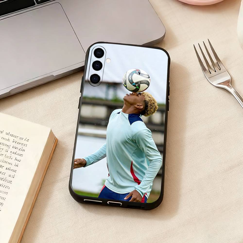 L-Lamine Yamals-s No-o 10 Чехол для телефона Черный Силиконовый Мягкий Для Samsung Galaxy A73,A72,A71,A70,A53,A52,A51