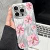 Amazon высококачественный цветущий розовый цветок iPhone17 перьевая пряжа чехол для мобильного телефона Apple 16pm большое отверстие ПК жесткий чехол
