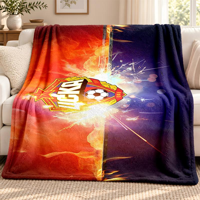 CSKA Moscow blanket Flannel Blanket Soft Cozy Plush Throw for Sofa Bed Lightweight Home Decoration Outdoor camping