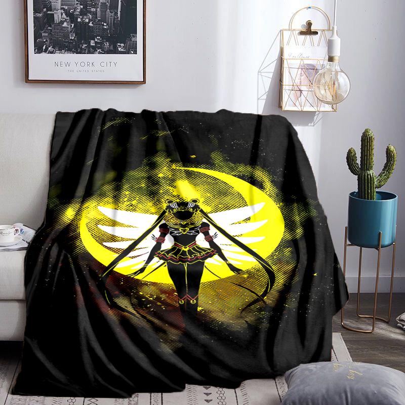 Moonlit Guardian Blanket Flannel Throw for Sofa, Indoor, Camping, Living Room, Office, Chair, And Bed Soft Birthday Gift