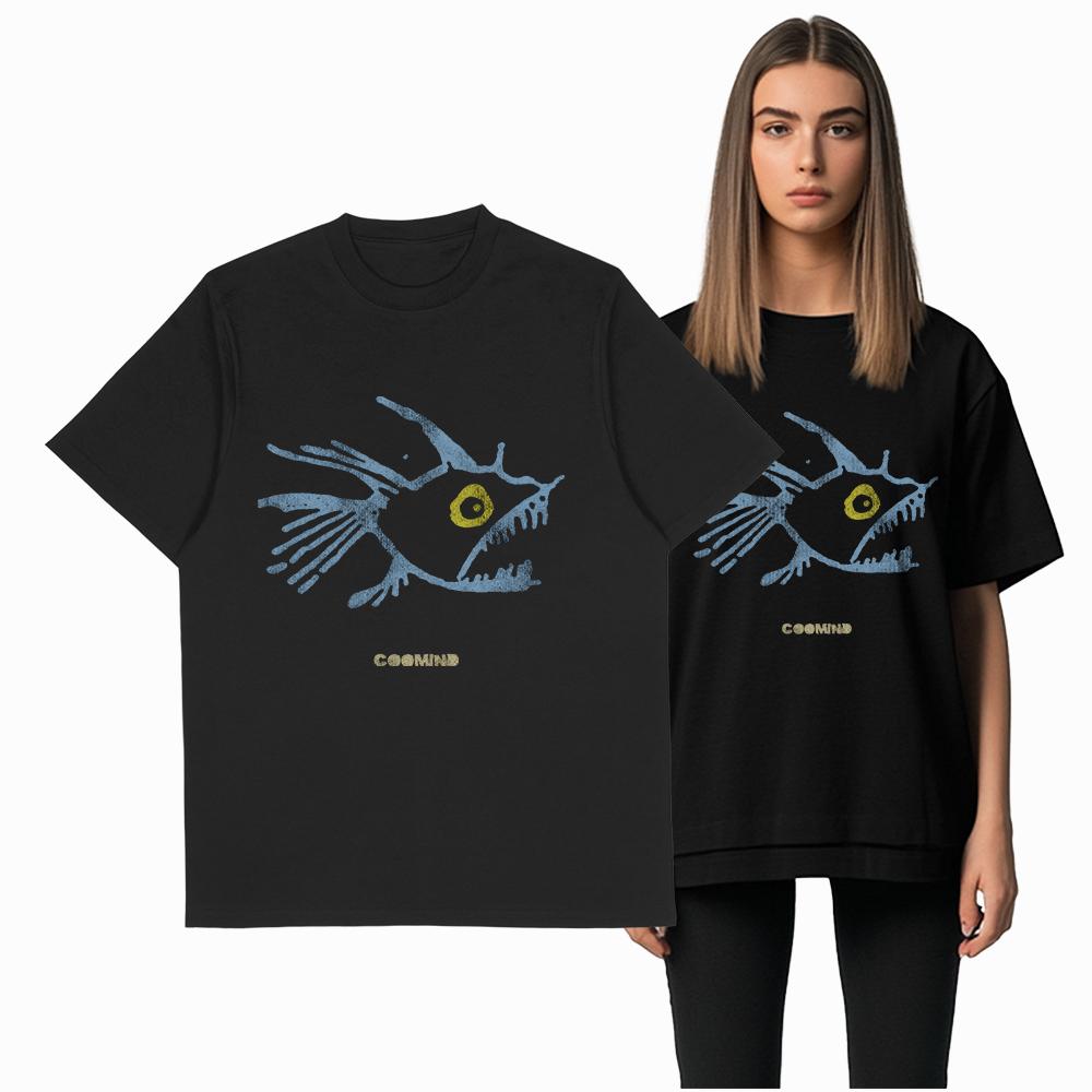 Coolmind U0168 100% Хлопок принт рыбы Эксклюзивная графика Унисекс Футболка большого размера Крутая мужская футболка с круглым вырезом мужские футболки