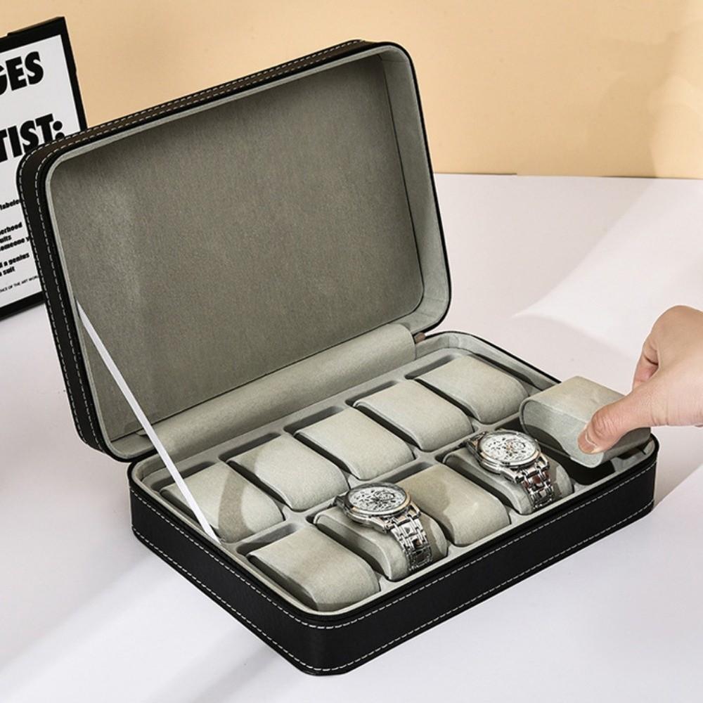 6/10/12 Grids Watch Display Box PU Watch Organizer Watch Storage Box Father's Day Gifts