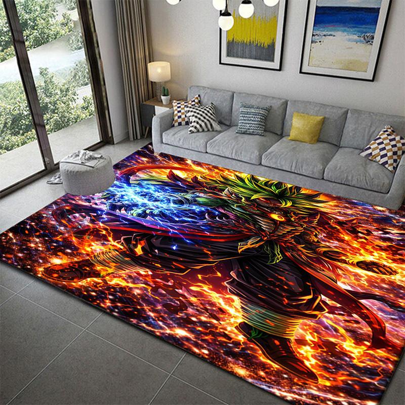 Dragon Ball Gotenks Pattern Living Room Carpetanime soft washable cartoon floor carpet