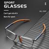 Men Rectangular Sports Anti-Shedding Myopia Glasses TR90 Frame Anti Blue Light Nearsighted Glasses