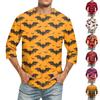 Men's Solid Color Round Neck Three Quarter Sleeve Top T-shirt