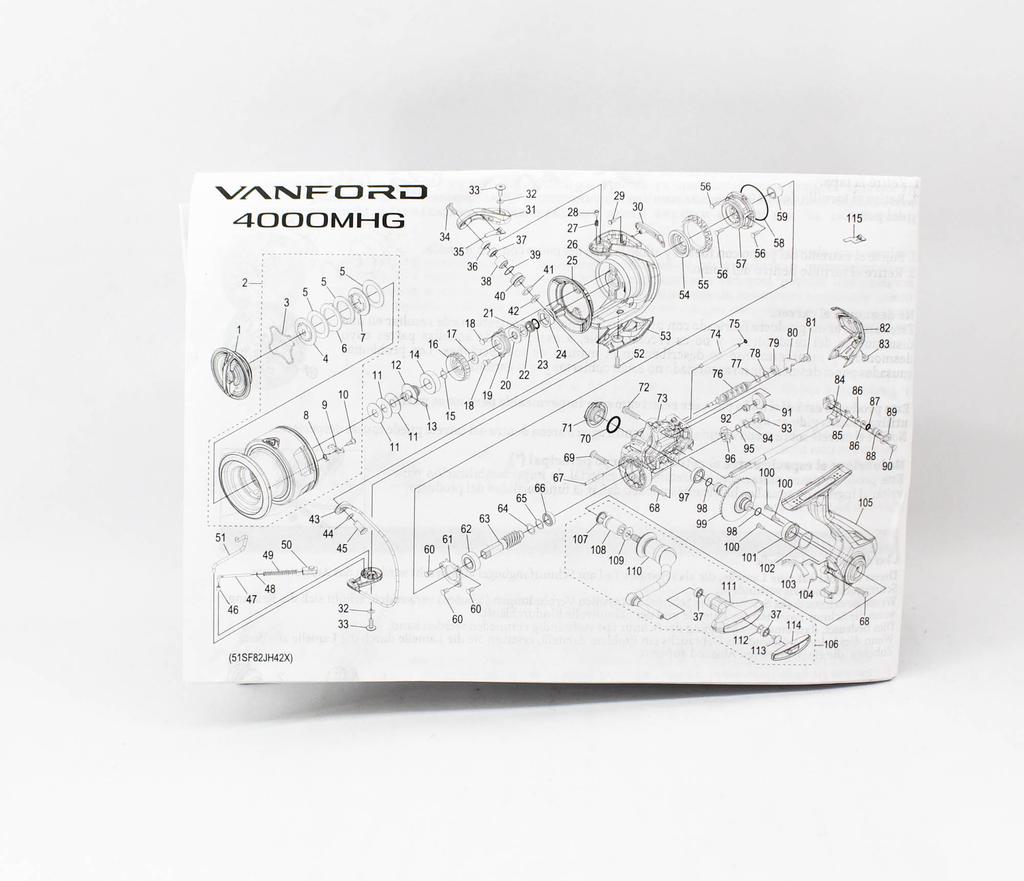 SHIMANO Катушка спиннинговая Vanford 4000MHG VF4000MHGA 2024 (7120)