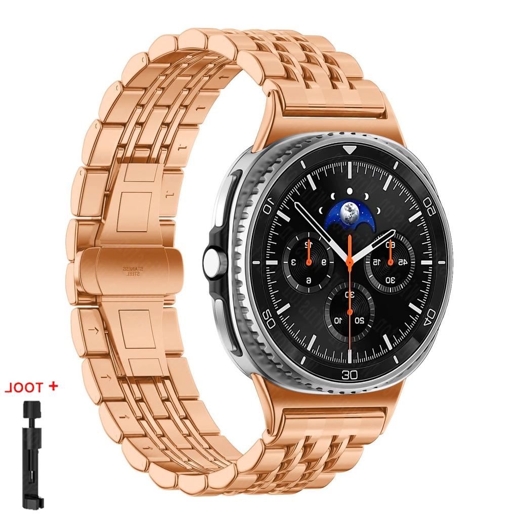 Ремешок из нержавеющей стали для Samsung galaxy watch 840 44MM/8classic 46mm металлический ремешок для galaxy watch ultra 2025 браслет для смарт-часов