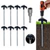 Колышки для палатки, колышки для кемпинга с сумкой для хранения, дизайн с острым наконечником, простая установка, аксессуары для поворотных гвоздей