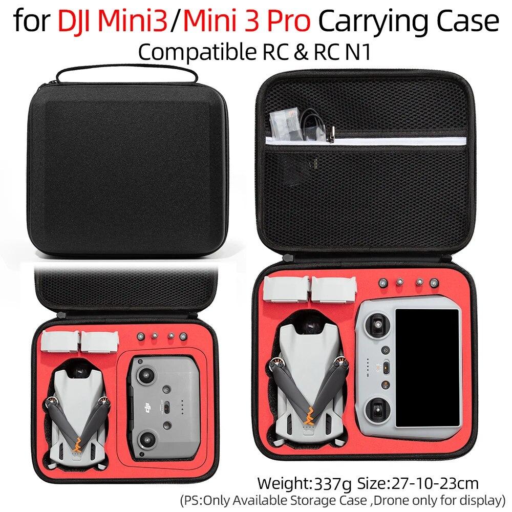 For DJI Mini 3/Mini 3 Pro Portable Carrying Case Hard EVA Storage Bag Waterproof Protective Handbag Box Remote Storage Case
