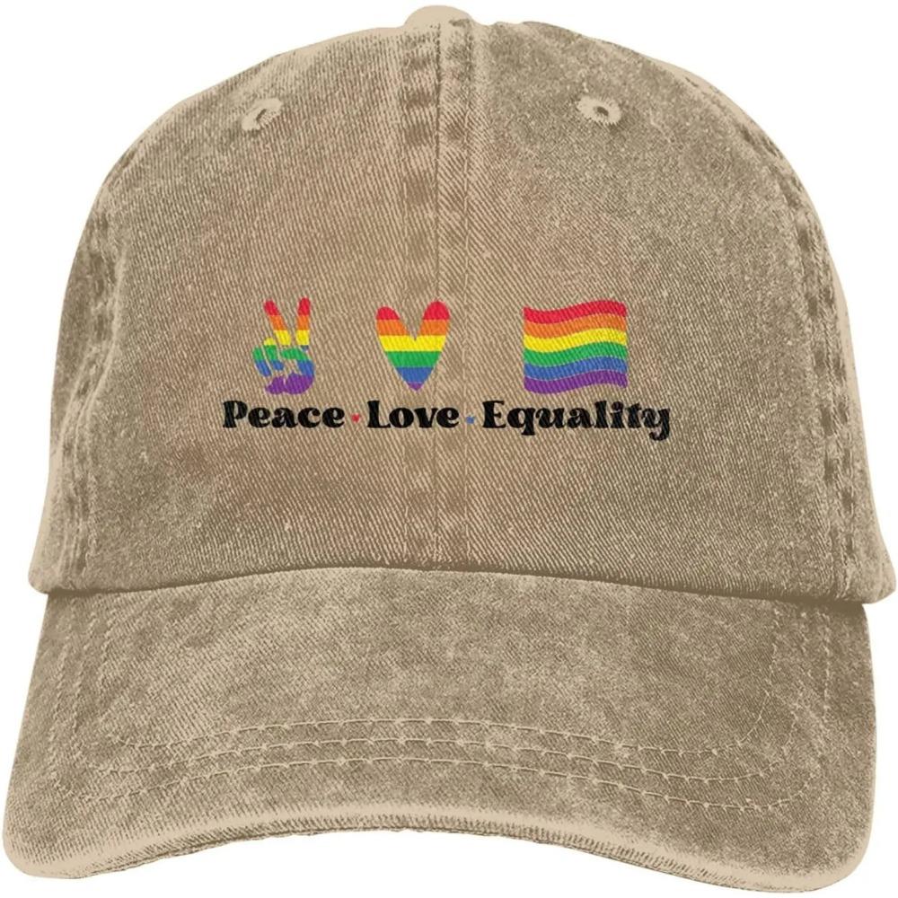 Peace Love Let Your True Color Shine Denim Baseball Cap Golf Dad Hat Adjustable Original Classic Cap Hats