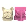 Silicone Ornament Moulds Vase Molds Bulldog Shape Crafting Moulds Succulent Planter Molds Silicone Texture for Vase