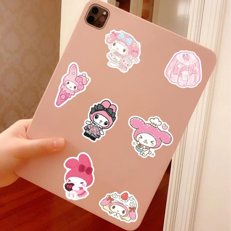 50 шт. Милые мультяшные наклейки My Melody для DIY-декора – Водонепроницаемые для чехлов телефонов, чемоданов, бутылок для воды, настольных компьютеров
