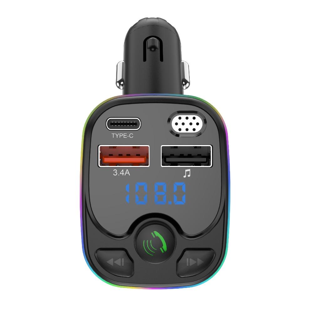 Новый Bluetooth FM-передатчик Адаптер USB FM-модулятор Type-C 20 Вт Быстрая зарядка Автомобильный