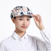 Printing Fabric Chef Cap Food Service Cook Hat Women Work Headband  Canteen Catering
