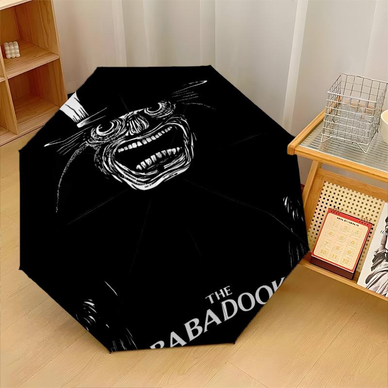 The Babadook Windproof Auto 8 Rib Folding Umbrella Portable Outdoor Parasol