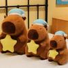 New Good Night Kapibala Doll Plush Toys Girls Nightcap Star Capybara Doll Doll