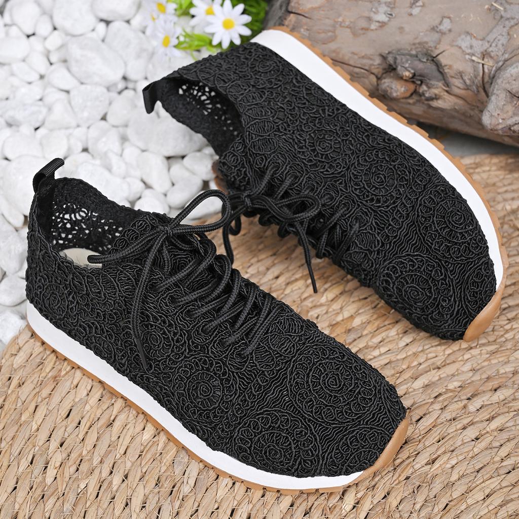 Европейская и американская внешняя торговля большой размер 2025 весна новые туфли из ткани с пайетками спортивные и повседневные женские туфли с мелким вырезом на плоской подошве rou