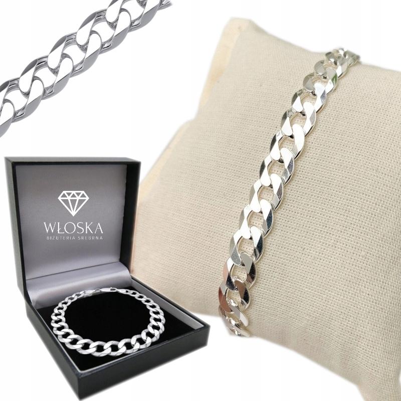 WIDE Men' Silver Bracelet 925 SILVER Armor Bracelet FULL
