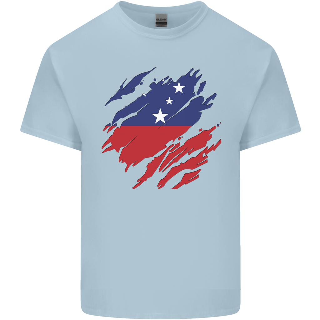 Torn Samoa Flag Samoan Day Football Unisexs Light Cotton TShirt