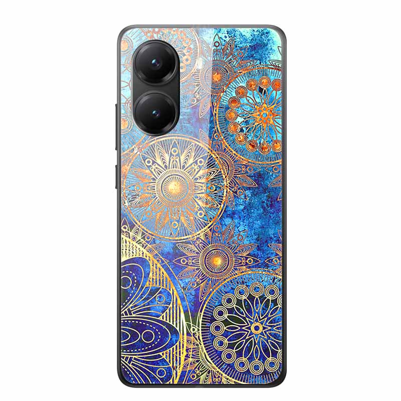 Стеклянный Чехол для Poco X7 pro Роскошная Задняя Крышка для Телефона Capa Милый Чехол для PocoX7pro X 7 pro Жесткий Закаленный Щит Животные Мультяшная Обложка