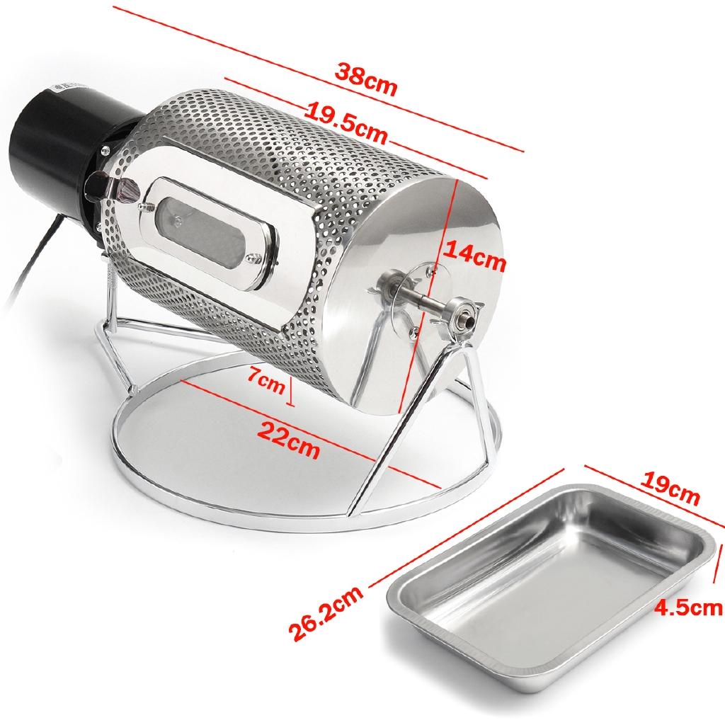 AU 220V Электрическая кофе-жаровня для зерен Домашняя кухонная машина Выпечка Обжарка + Поддон