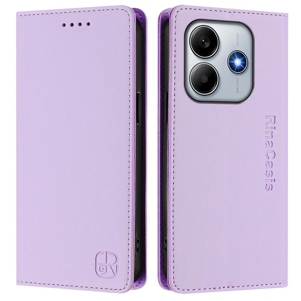 Luxury Leather Case For OPPO A56 A16 A55S A54S K10 A96 A76 A36/Reno 12F Reno12 RFID Blocking Card Slot Magnetic Attraction Stand Shockproof Flip Cover