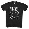 Футболка Nirvana Белое Счастливое Лицо Черная Новая Унисекс Футболка