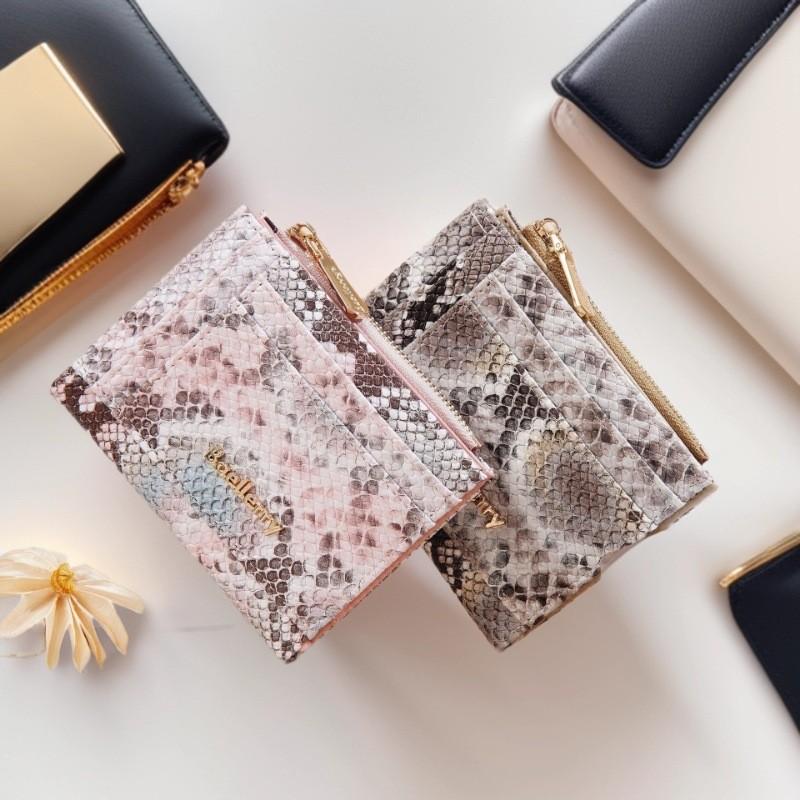 Baellerry Womens Short Wallet With Multiple Card Slots And Zipper Closure