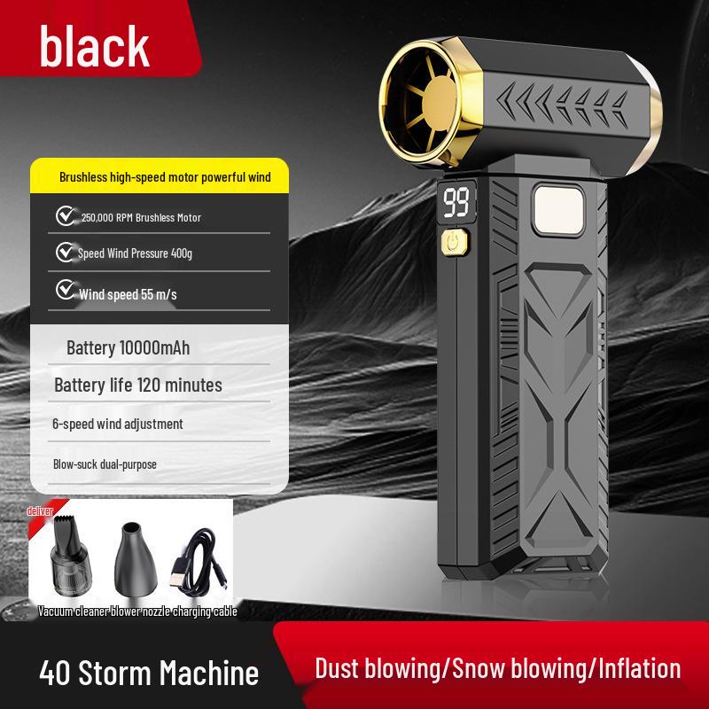 Compact High-Speed Turbine Hair Dryer with Strong Wind and Blow-Suction Feature for Outdoor Use