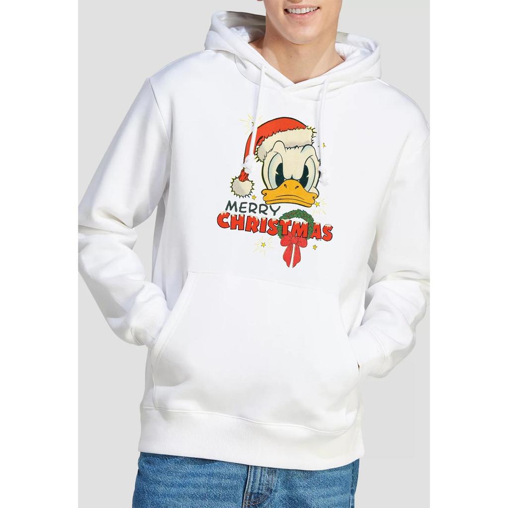 Disney Mens Merry Christmas Donald Duck Hoodie