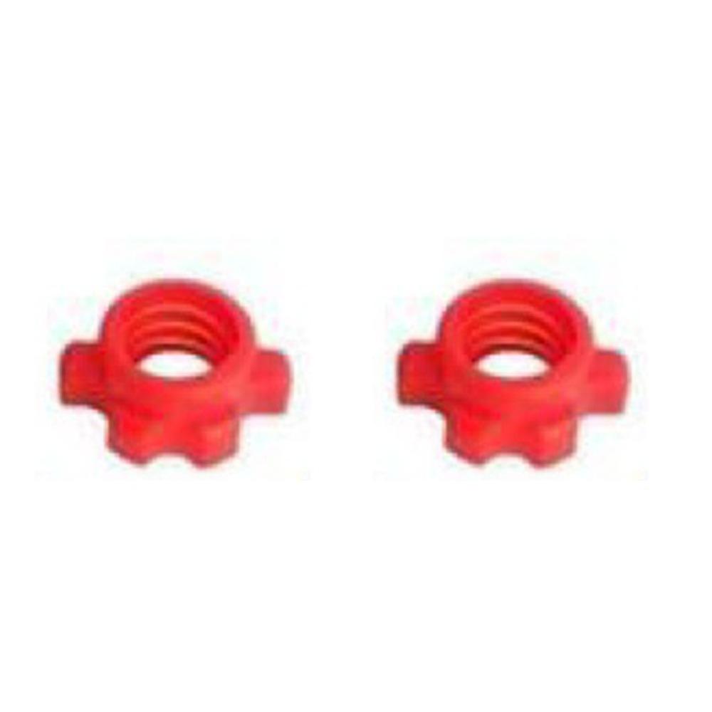 3PCS Steel Dumbbell Handle Set Threaded Ends Black and Red Dumbbell Weight Bar Set Home Gym