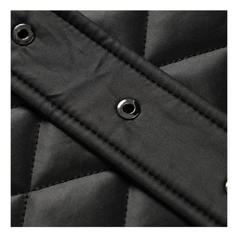 JAZZEVAR Женское зимнее новое повседневное клетчатое пальто с талией, классическая хлопковая куртка средней длины