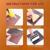 A84E-Leather Press Edge Roller Leather Glue Laminating Roller With Scraper (2.36 Inch +1 Inch)