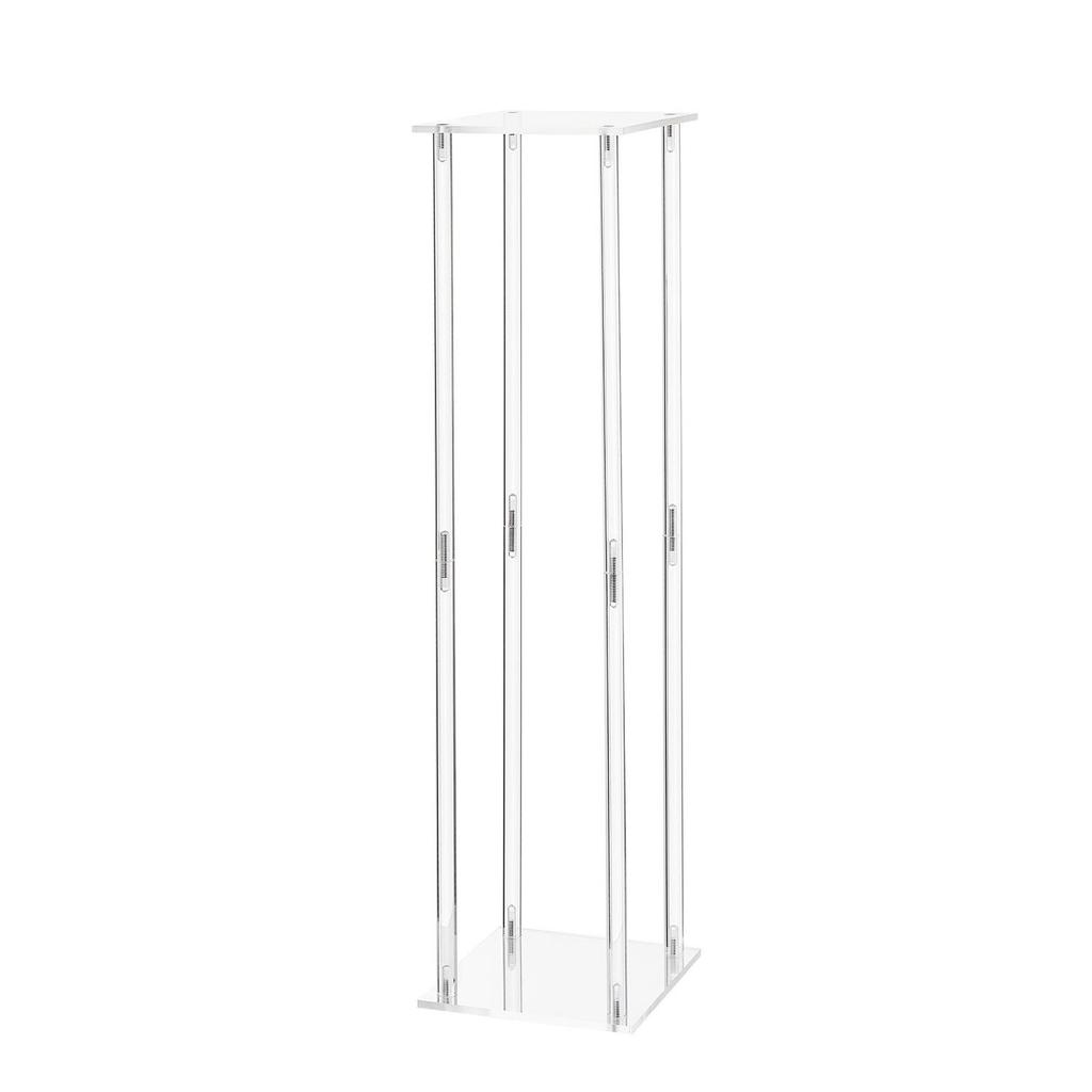 Wedding Flower Stand, 10PCS 80cm Column Flower Stand, Floral Stands with Acrylic Laminate, Cylindrical Cubic Floral Display Rack for Wedding, Party,