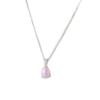 Les Trésors De Lily [P0639] - Silver Necklace 'Princess Opal' Opalescent Pink Silver White (rhodium-plated) - 45 Cm 25x11 Mm