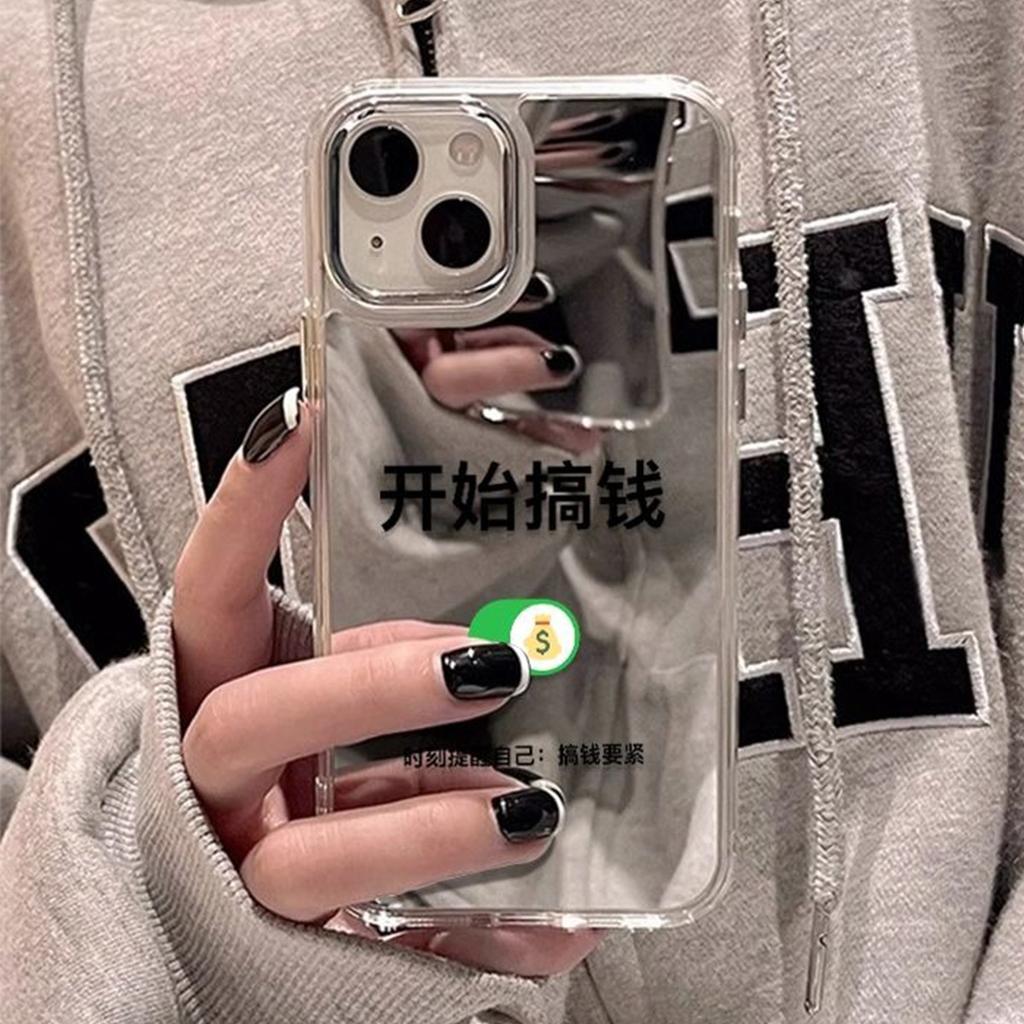 For Honor MAGIC7PRO Diagonal Mirror Style Mirror Phone Case Cartoon Simple Trendy High-end Mirror Case