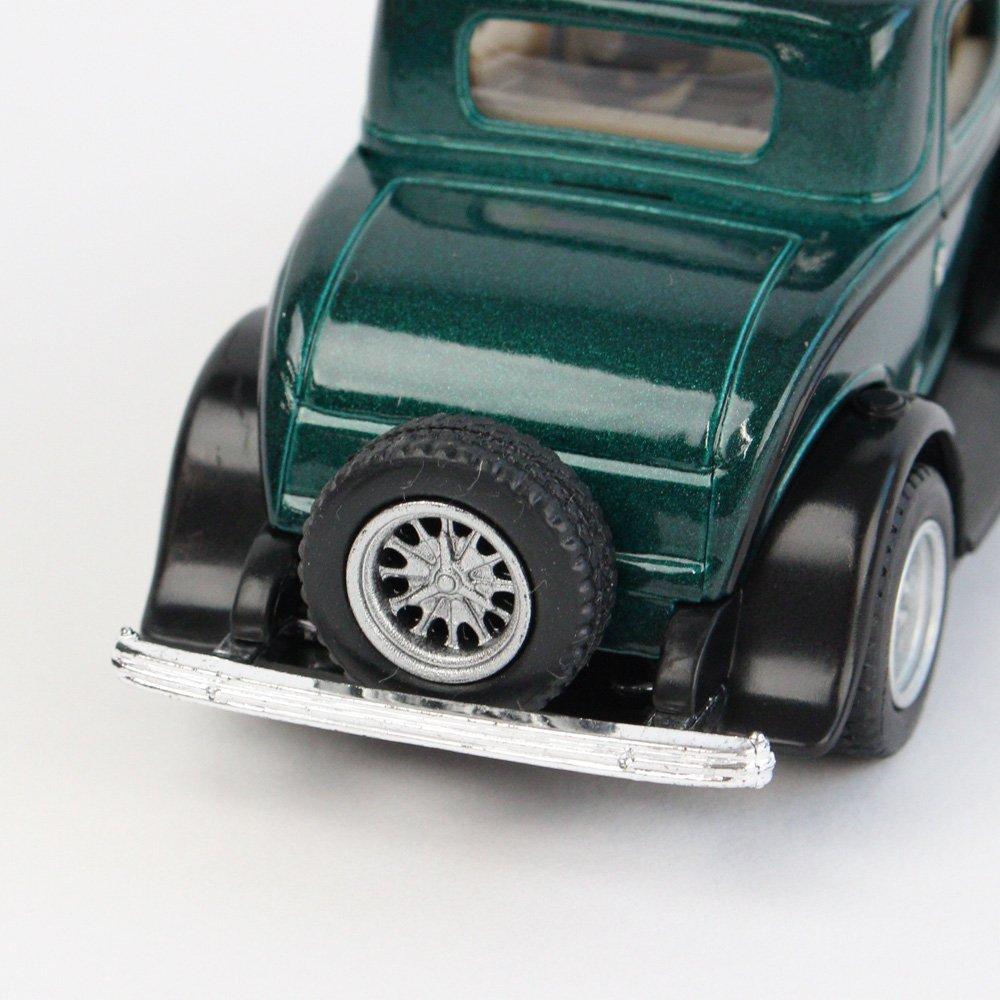 Kinsmart 1932 Ford 3-Window Coupe 1/34 Scale Diecast Model Car, Green