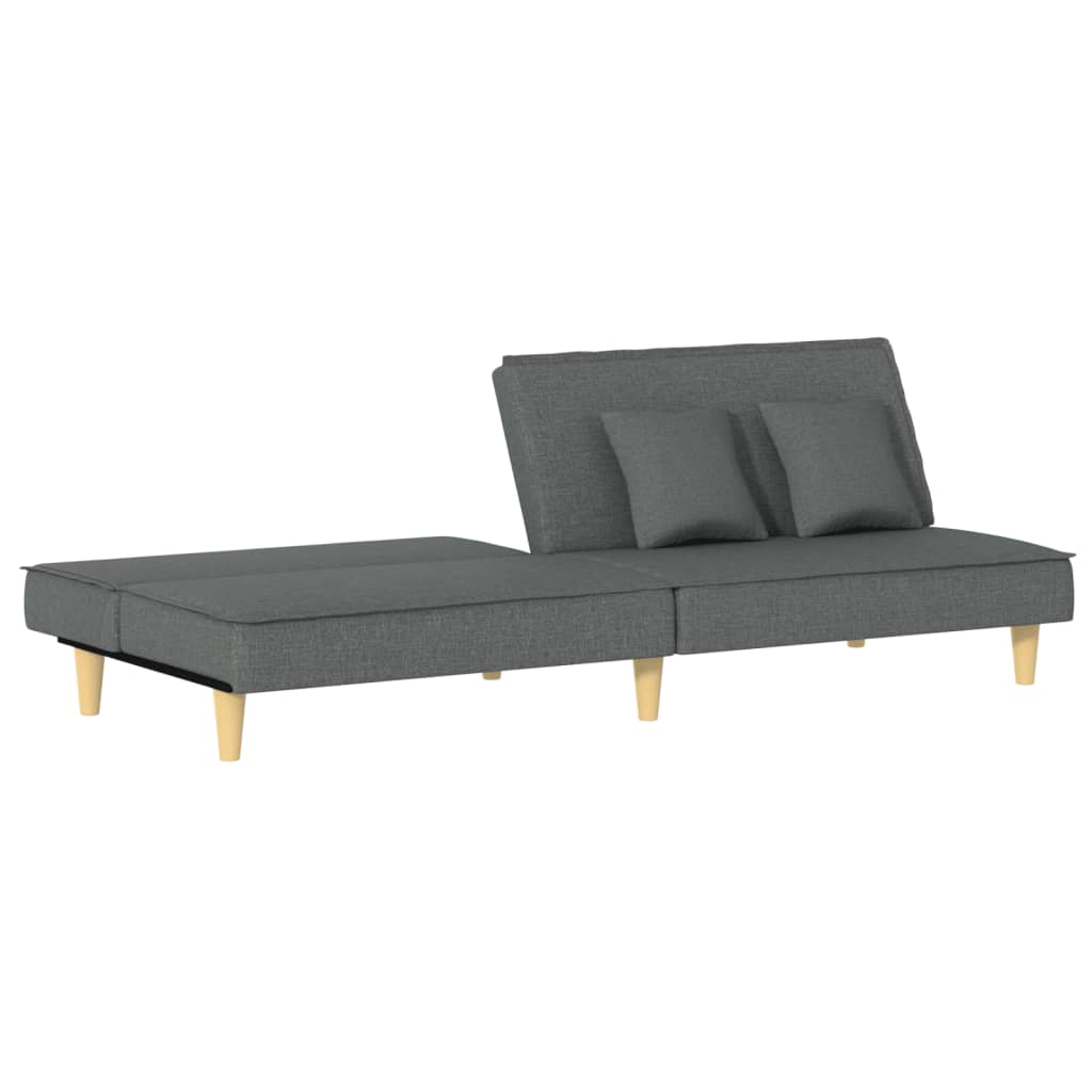 Sofa Bed Dark Gray Fabric