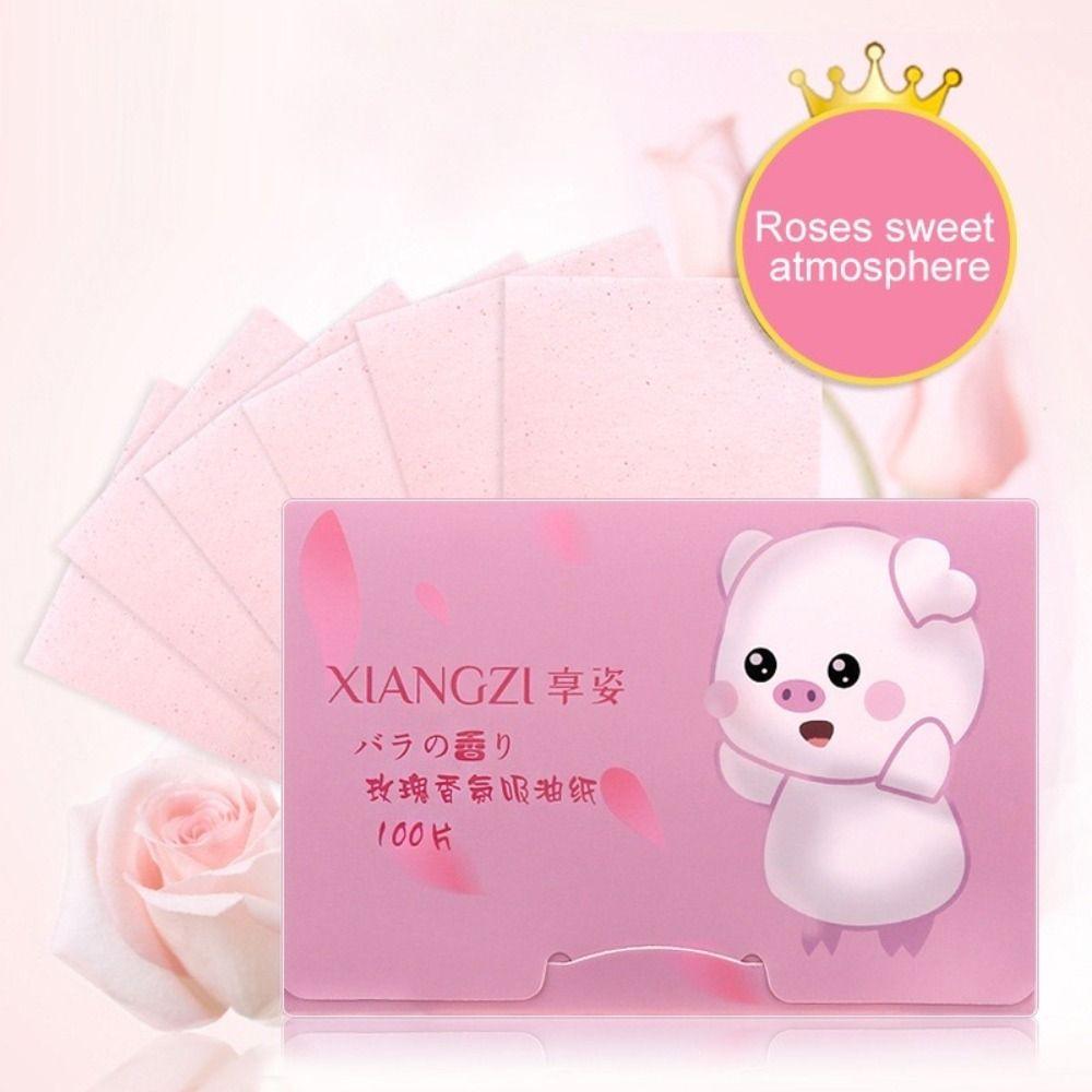 100 шт., промокательная бумага с бамбуковым углем и маслом, антижировая бумага для лица, ароматическая чистка лица