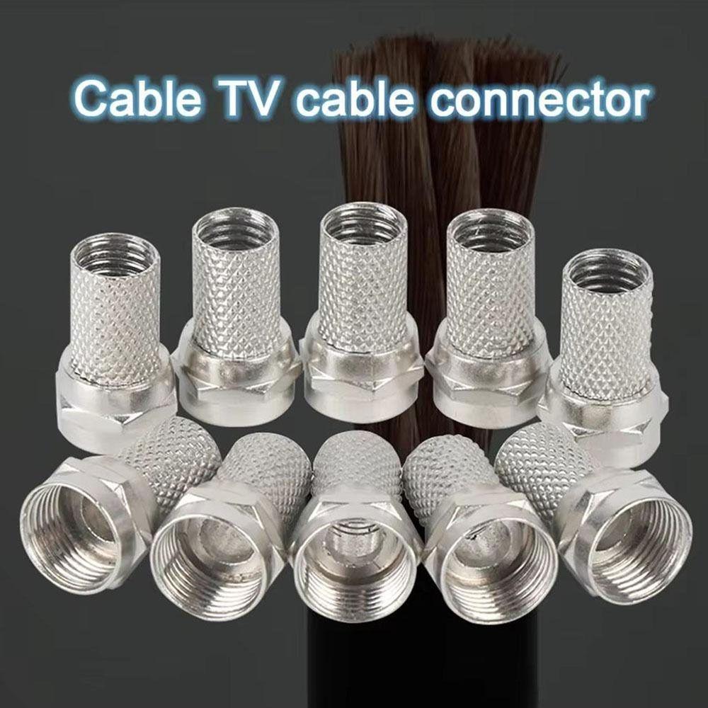 10Pcs 75-5 RG6 F Type Cable Connector Coax Cable Quick Connector for RG6 Coax Cable Installation