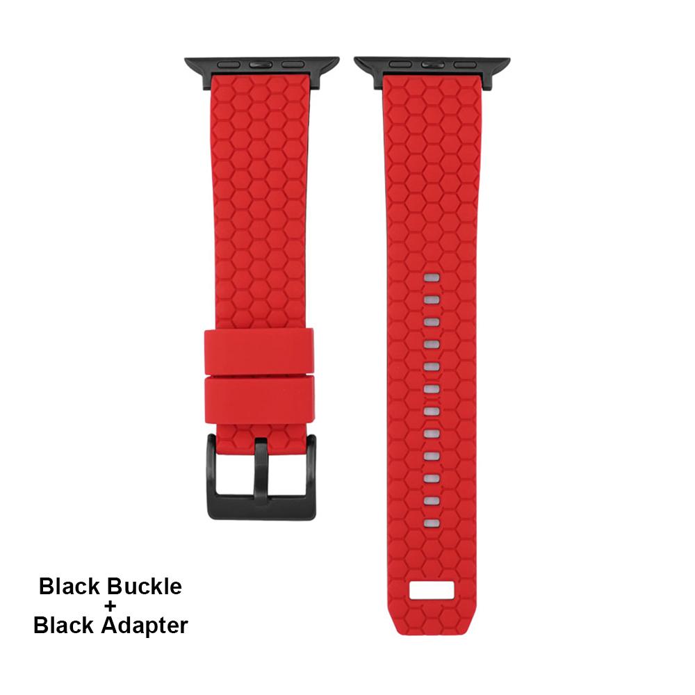 Силиконовый ремешок с сотовой текстурой для Apple Watch Band 45мм 44мм 41мм 40мм 42мм Браслет для iWatch Series 7 6 SE 5 4 3 Ремешок для часов