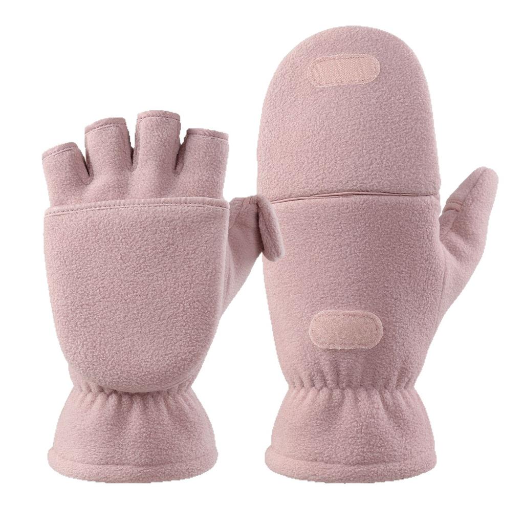 Теплые перчатки Флисовые перчатки с откидными пальцами Мужские и женские Для улицы Бег Рыбалка Вождение Зимние перчатки