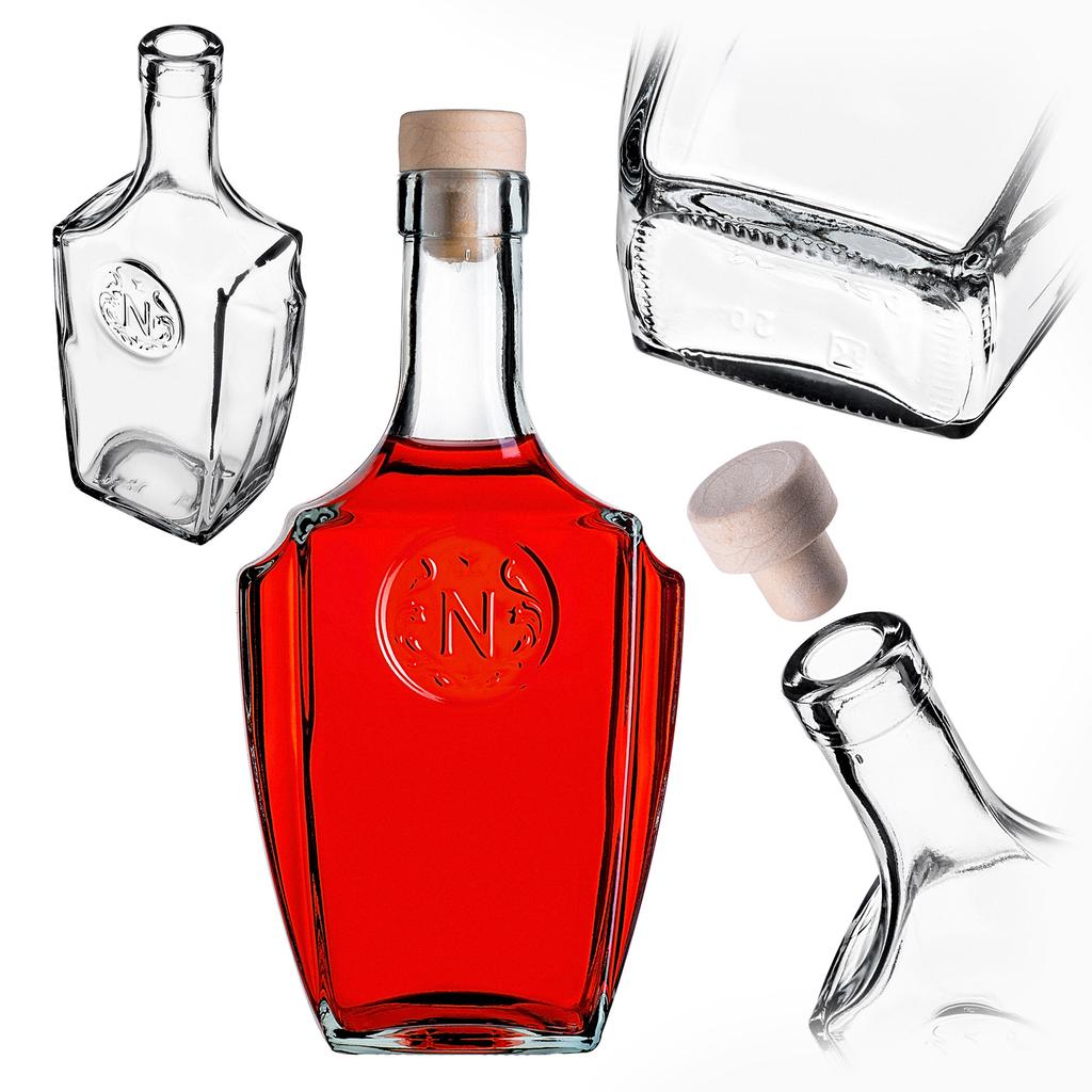 KADAX Szklana Butelka Na Nalewkę Z Zakrętką 5szt.