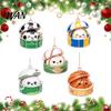 Tennis Dumpling Ornament 5/9Pcs 2D Acrylic Ball Ornament, Football Basketball Baseball Decor Golf Decor, Christmas Tree Hanging Decoration