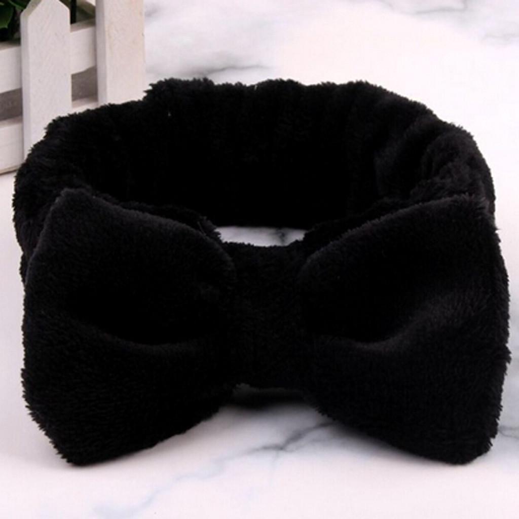 Модная бархатная повязка для волос с однотонным бантом, женское кольцо для волос, обруч для девочек, повязка на голову для девочек