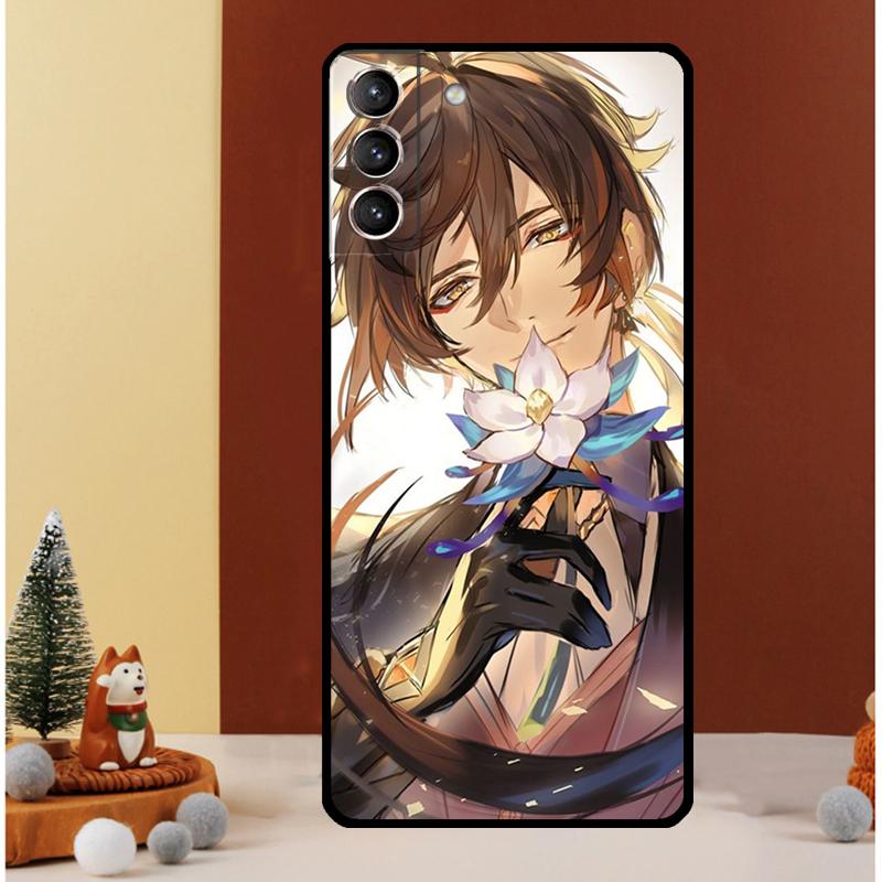 Genshin Impact Zhongli Case For Samsung Galaxy S23 Ultra S24 S22 Note 20 Ultra 10 Plus S8 S9 S10 S20 S21 FE Cover