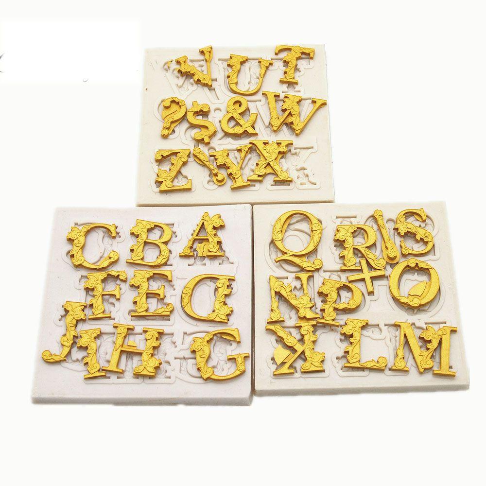 Uppercase Alphabet Fondant Molds Alphabet Mould Fondant Tool Letters Molds Chocolate Mold
