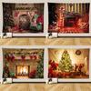 Christmas Tree Tapestry Christmas Gift Fireplace Christmas Farmhouse Decoration Kitchen Wall Cover